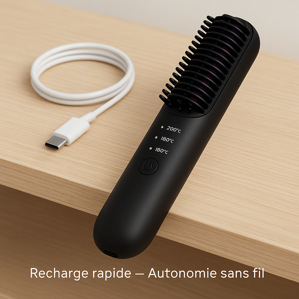 Peigne Lisseur Cheveux - Portatif