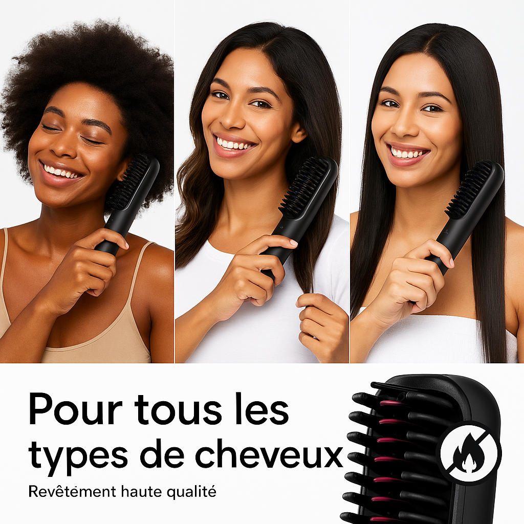 Peigne Lisseur Cheveux - Portatif