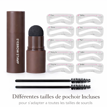 Kit Tampon à Sourcils Pro – Résultat Naturel (Couleurs Marron & Noir)