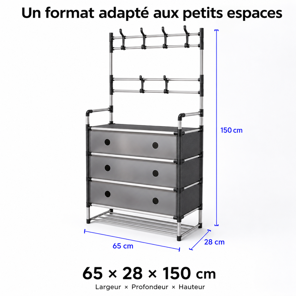 Meuble Multi-Rangement Gain de Place™ – Chaussures, Sacs & Accessoires