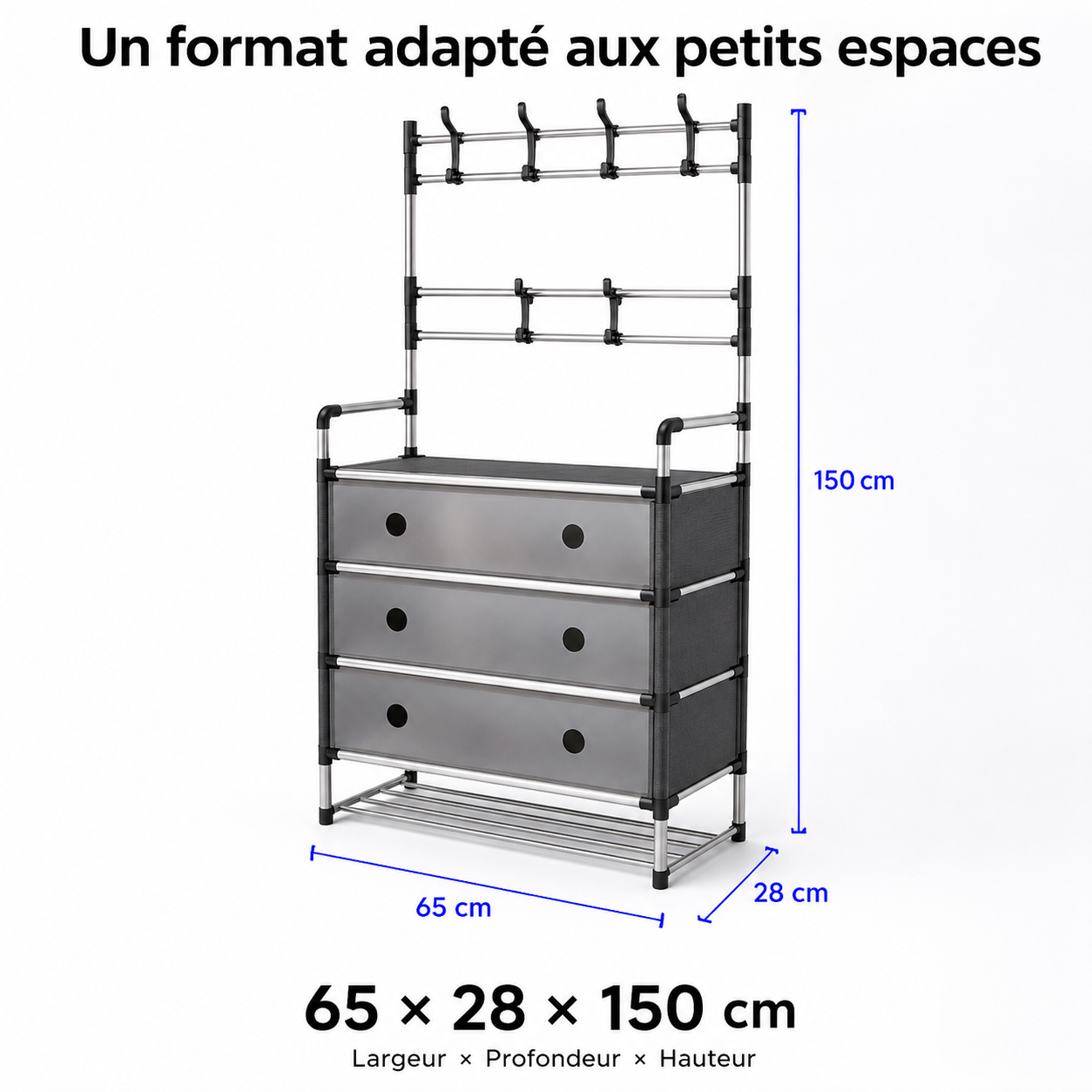 Meuble Multi-Rangement Gain de Place™ – Chaussures, Sacs & Accessoires