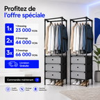 Dressing compact multifonction — Rangez vos vêtements, chaussures, sans encombrer