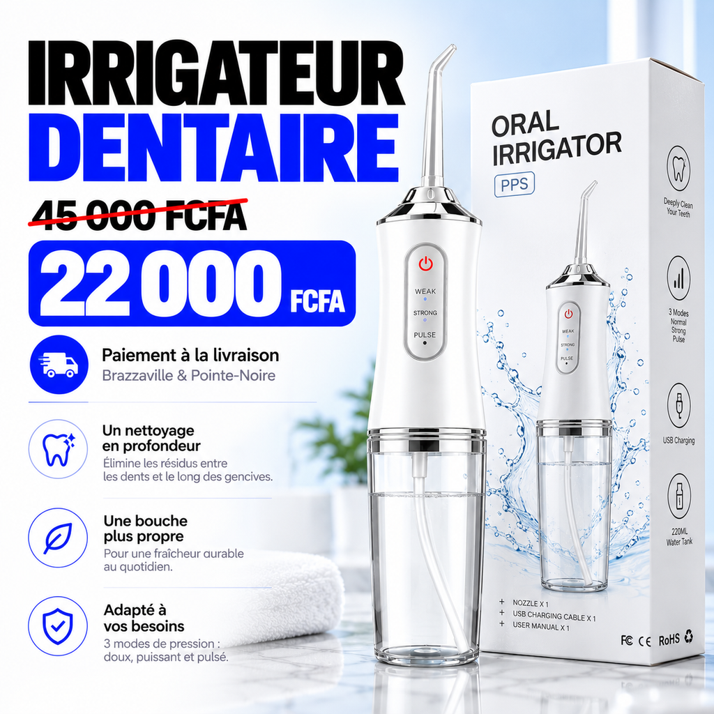 Irrigateur Dentaire - Nettoyez vos dents comme chez le dentiste
