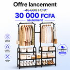 Dressing 3-en-1 | Rangez vêtements, chaussures et accessoires facilement
