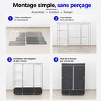 Dressing Grande Capacité™ avec Penderie, Étagères & 3 Tiroirs