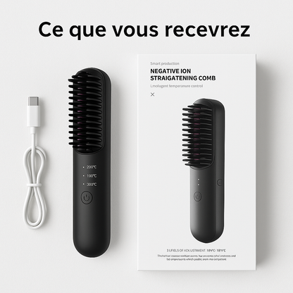 Peigne Lisseur Cheveux - Portatif
