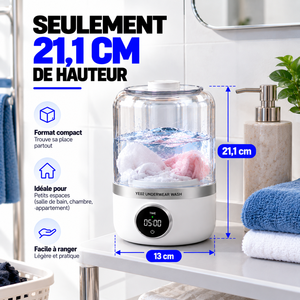 Mini Machine à Laver Portable™ – Lavez vos sous-vêtements sans effort