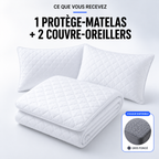 Protège-Matelas Imperméable + 2 Couvre-Oreillers Offerts – Pour lit de 2 Places