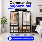 Dressing 3-en-1 | Rangez vêtements, chaussures et accessoires facilement