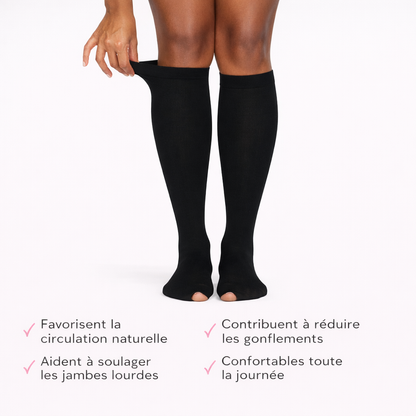 Chaussettes Anti-Fatigue – Réduit les gonflements, lourdeurs et fatigue des jambes