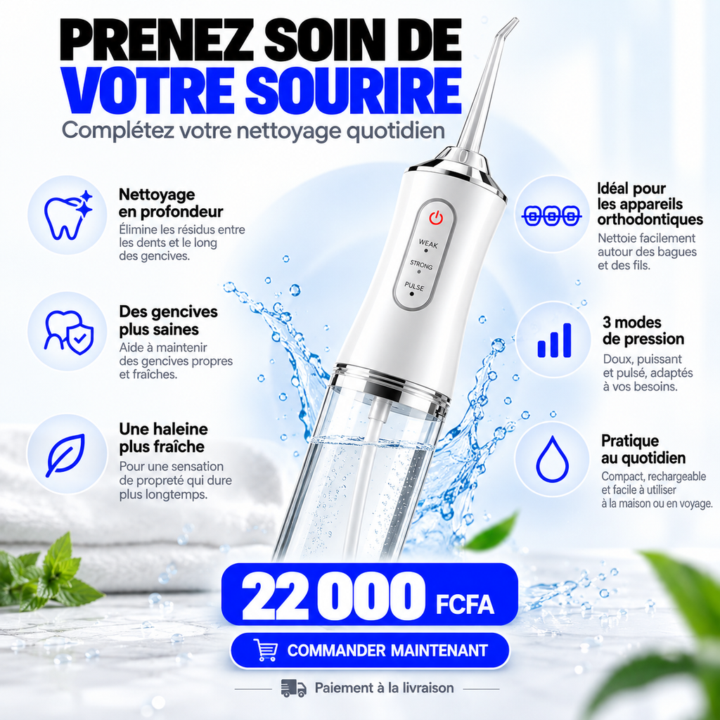 Irrigateur Dentaire - Nettoyez vos dents comme chez le dentiste