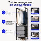 Dressing compact multifonction — Rangez vos vêtements, chaussures, sans encombrer