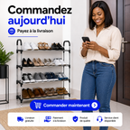 Étagère à Chaussures Gain de Place 4 Niveaux™