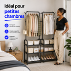 Dressing 3-en-1 | Rangez vêtements, chaussures et accessoires facilement