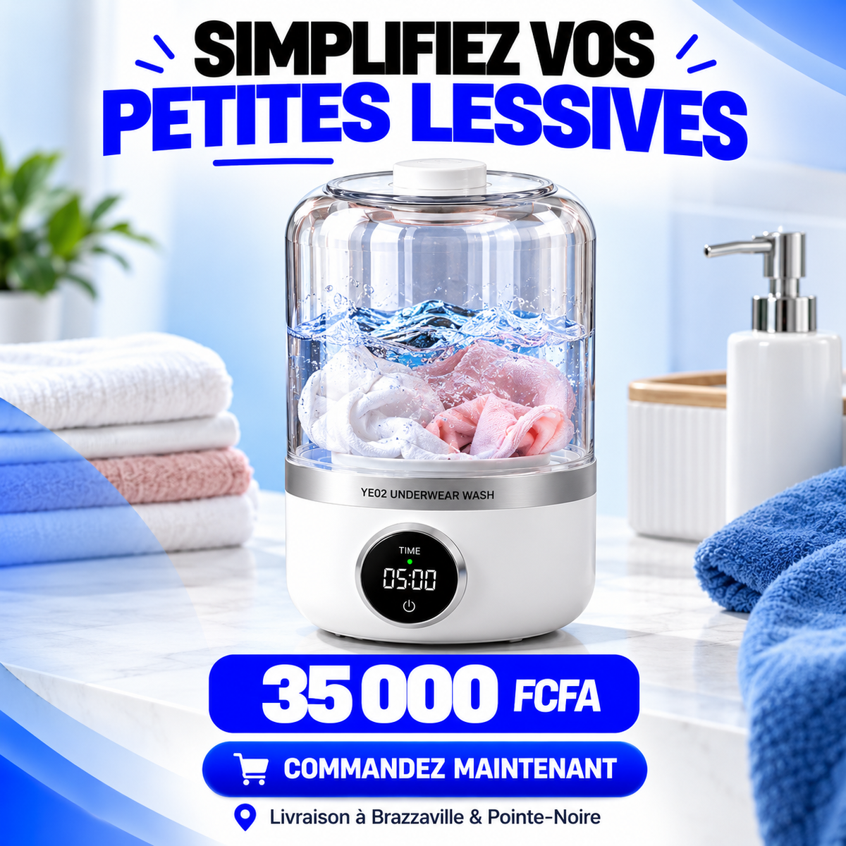 Mini Machine à Laver Portable™ – Lavez vos sous-vêtements sans effort