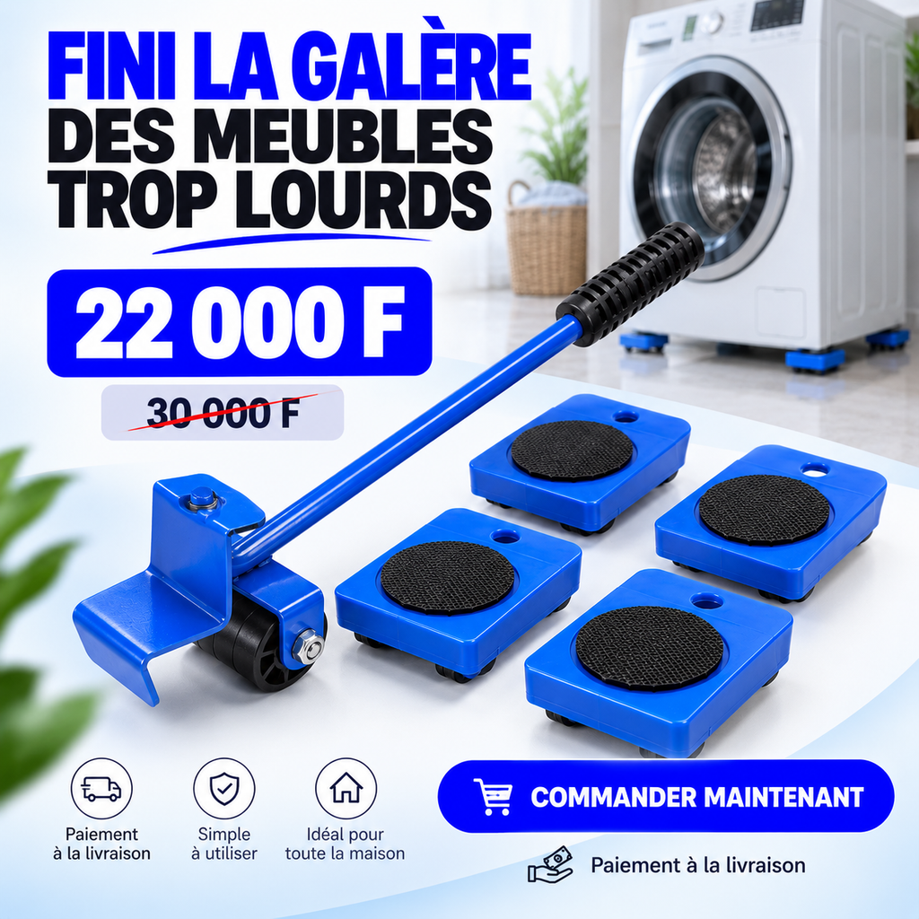 Kit Déplace-Meubles Facile™ – Déplacez vos Meubles Lourds Sans les Porter