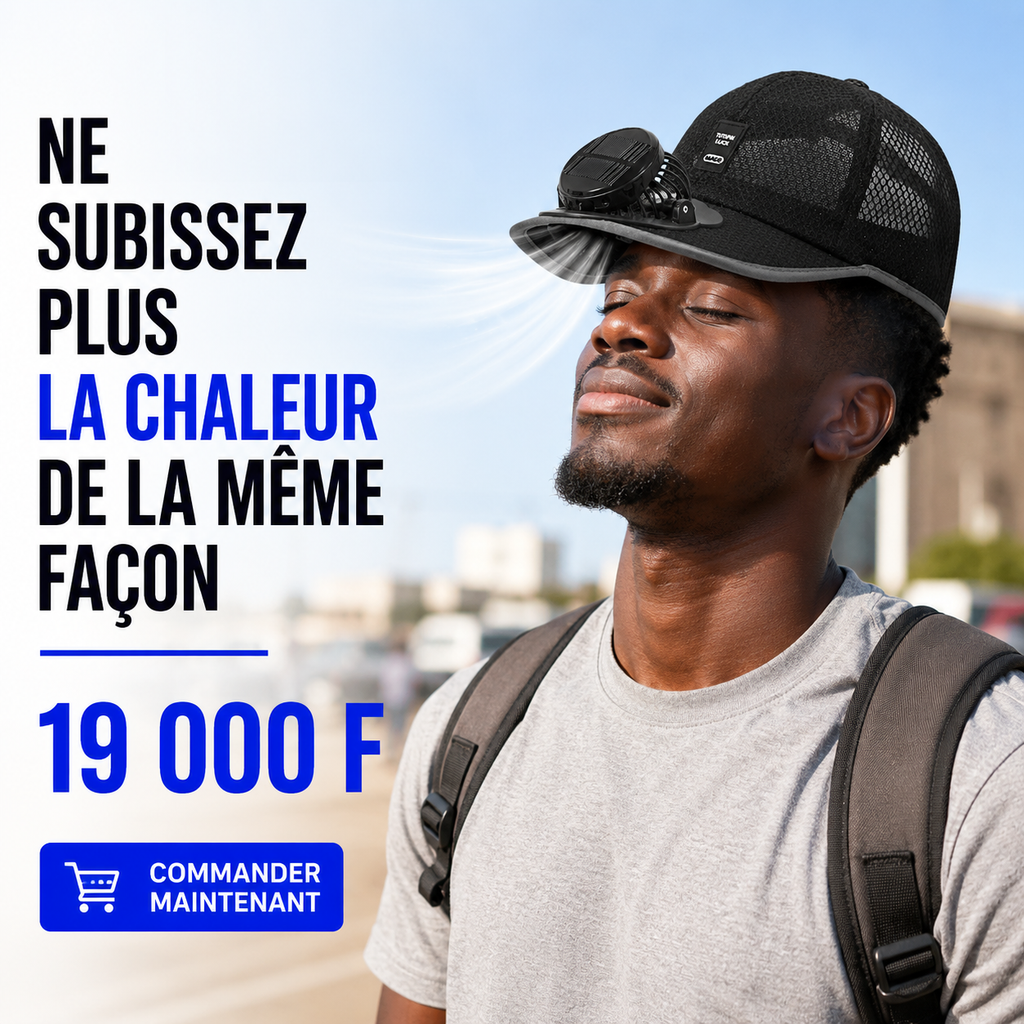 Casquette Anti-Chaleur – avec Ventilateur Solaire Rechargeable™