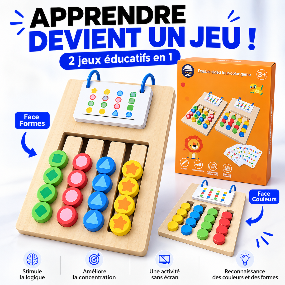 Jeu Éducatif Montessori 2-en-1™ – Pour enfants de 5 à 7 ans
