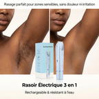 Rasoir Électrique Intime 3 en 1 – Rasage doux, sans douleur ni irritation