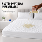Protège-Matelas Imperméable + 2 Couvre-Oreillers Offerts – Pour lit de 2 Places