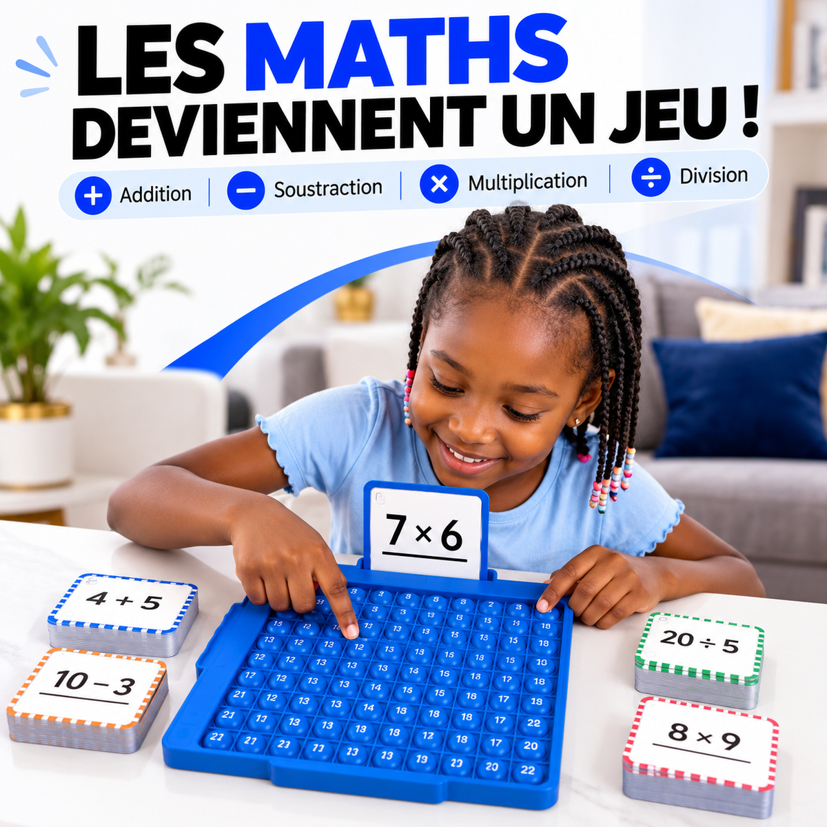 Jeu Éducatif Maths 4-en-1™ – Apprendre à Calculer en S'amusant