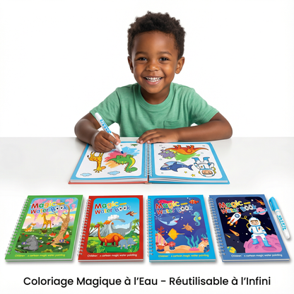 Pack 4 Livres Magiques à l’Eau – Coloriage Réutilisable à l’Infini