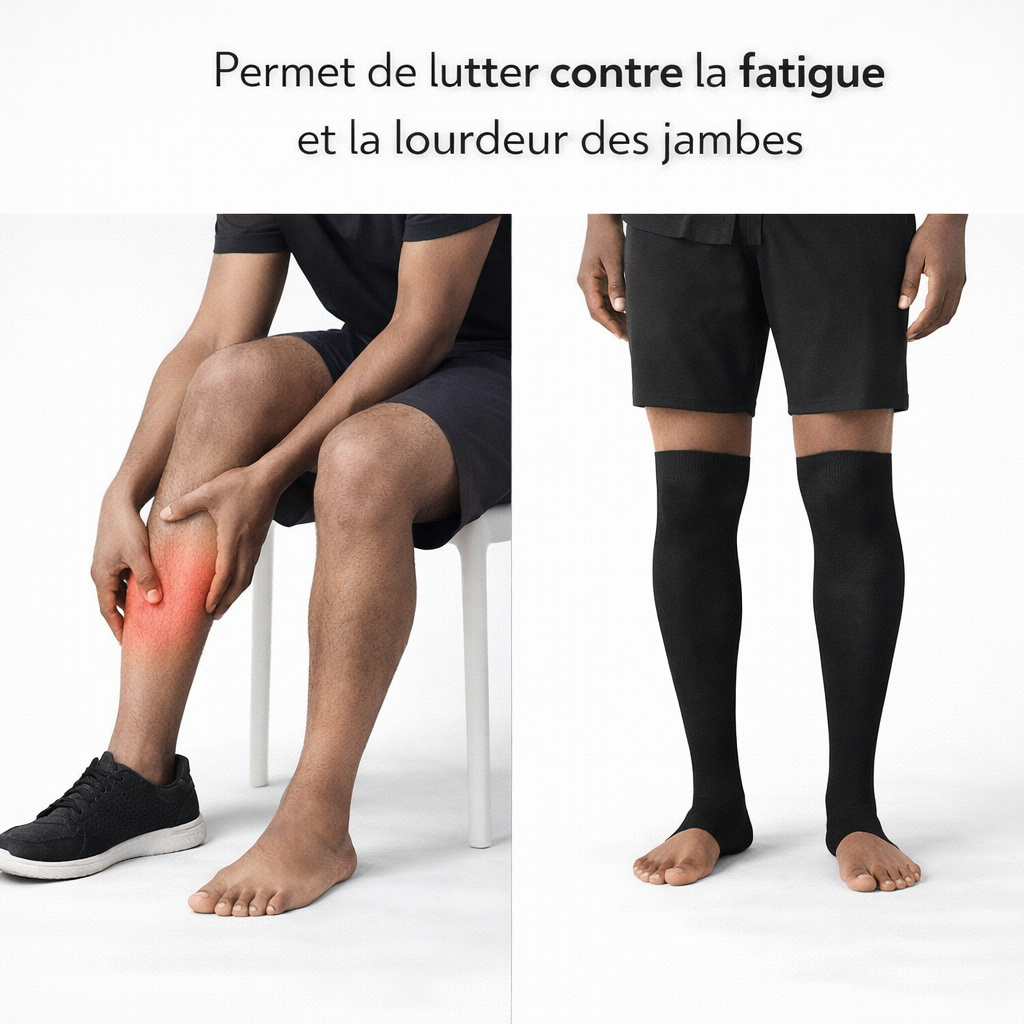 Chaussettes Anti-Fatigue – Réduit les gonflements, lourdeurs et fatigue des jambes