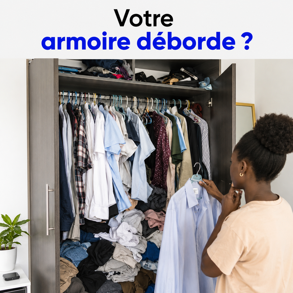 Lot de 05 Cintres Rotatif – Gagnez de l'espace !