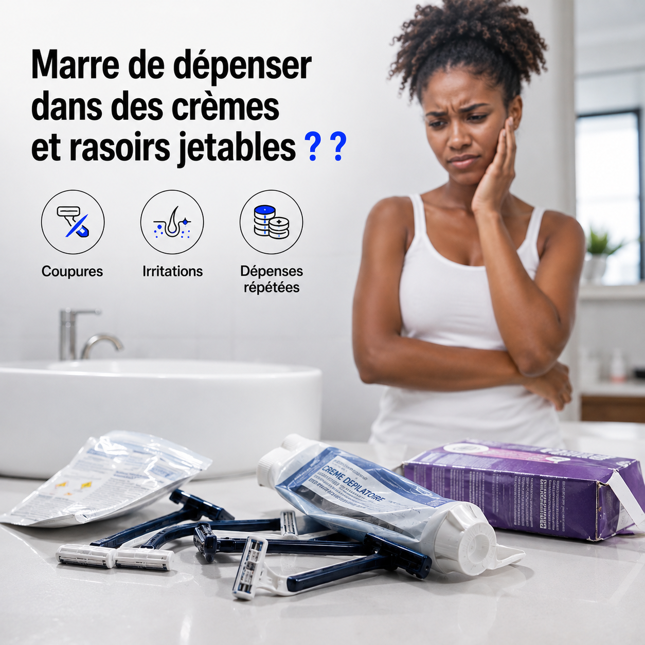 Rasoir Électrique Intime 3 en 1 – Rasage doux, sans douleur, ni irritation