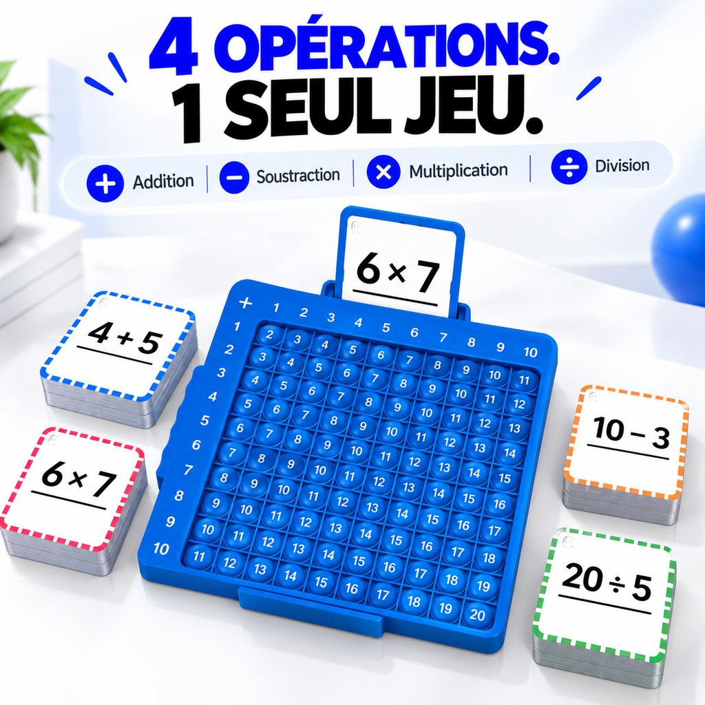 Jeu Éducatif Maths 4-en-1™ – Apprendre à Calculer en S'amusant