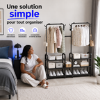 Dressing 3-en-1 | Rangez vêtements, chaussures et accessoires facilement