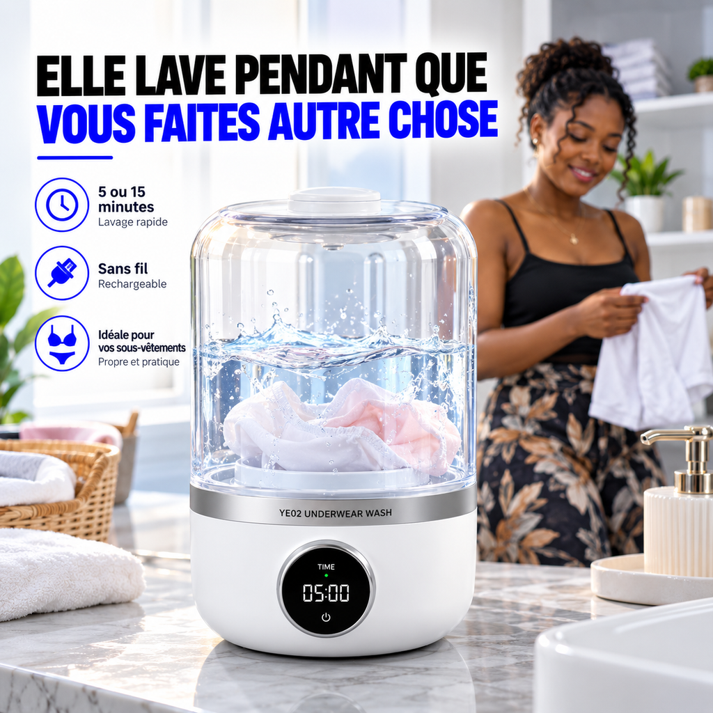 Mini Machine à Laver Portable™ – Lavez vos sous-vêtements sans effort