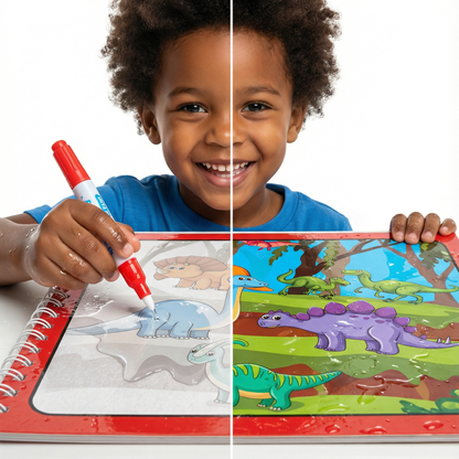 Pack 4 Livres Magiques à l’Eau – Coloriage Réutilisable à l’Infini