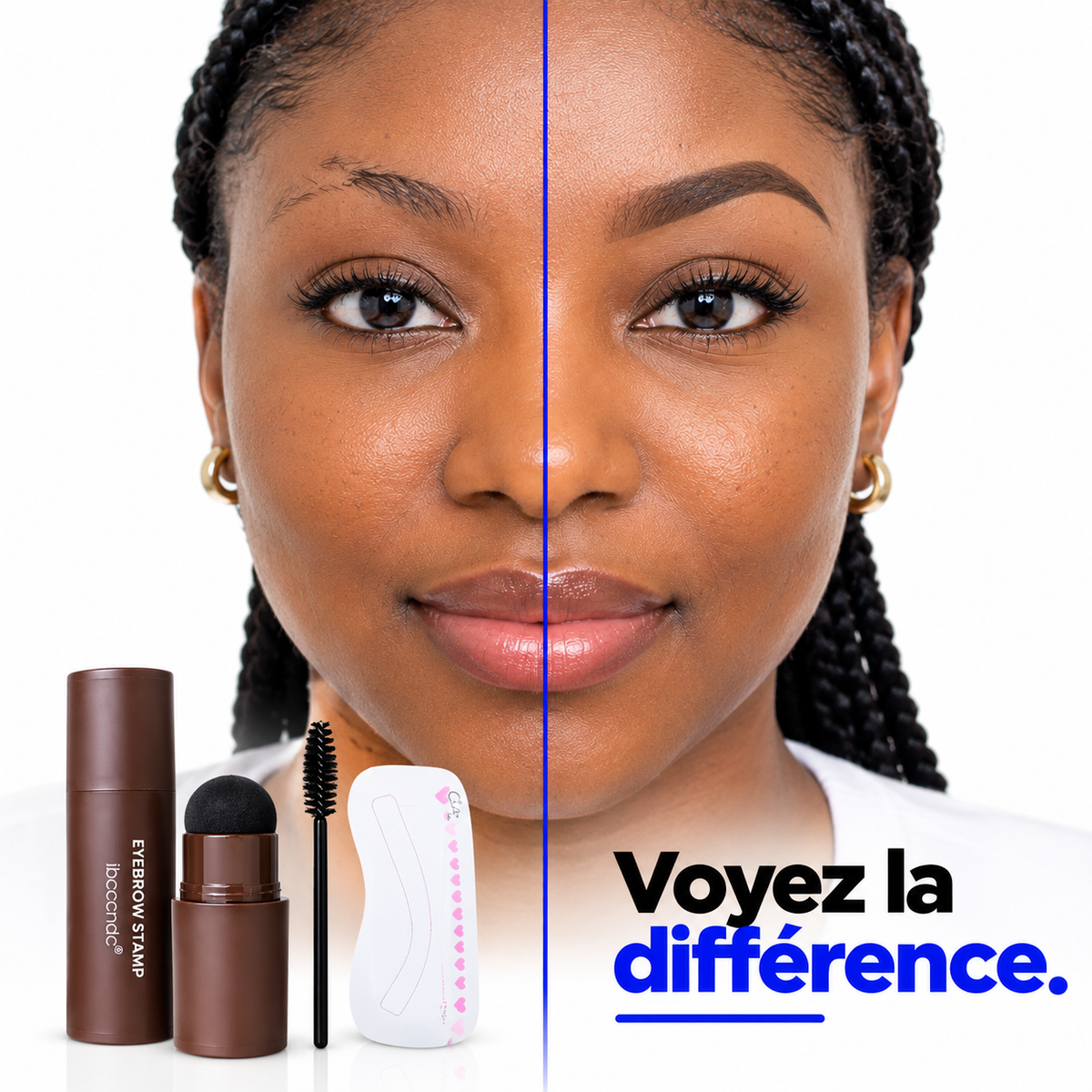 Kit Tampon à Sourcils Pro™ – Sourcils Parfaitement Dessinés en Quelques Gestes | Marron + Noir