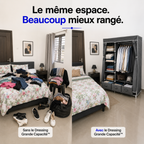 Dressing Grande Capacité™ avec Penderie, Étagères & 3 Tiroirs