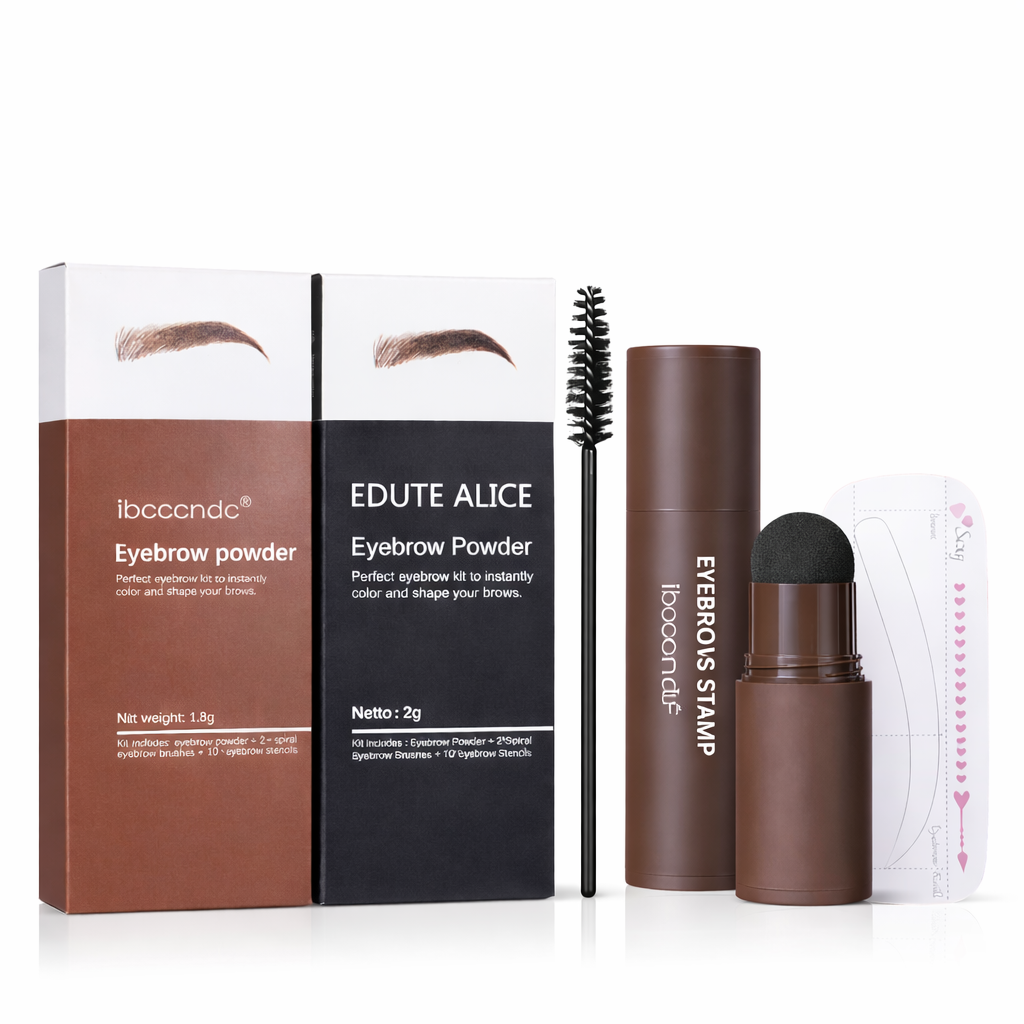 Kit Tampon à Sourcils Pro – Résultat Naturel (Couleurs Marron & Noir)