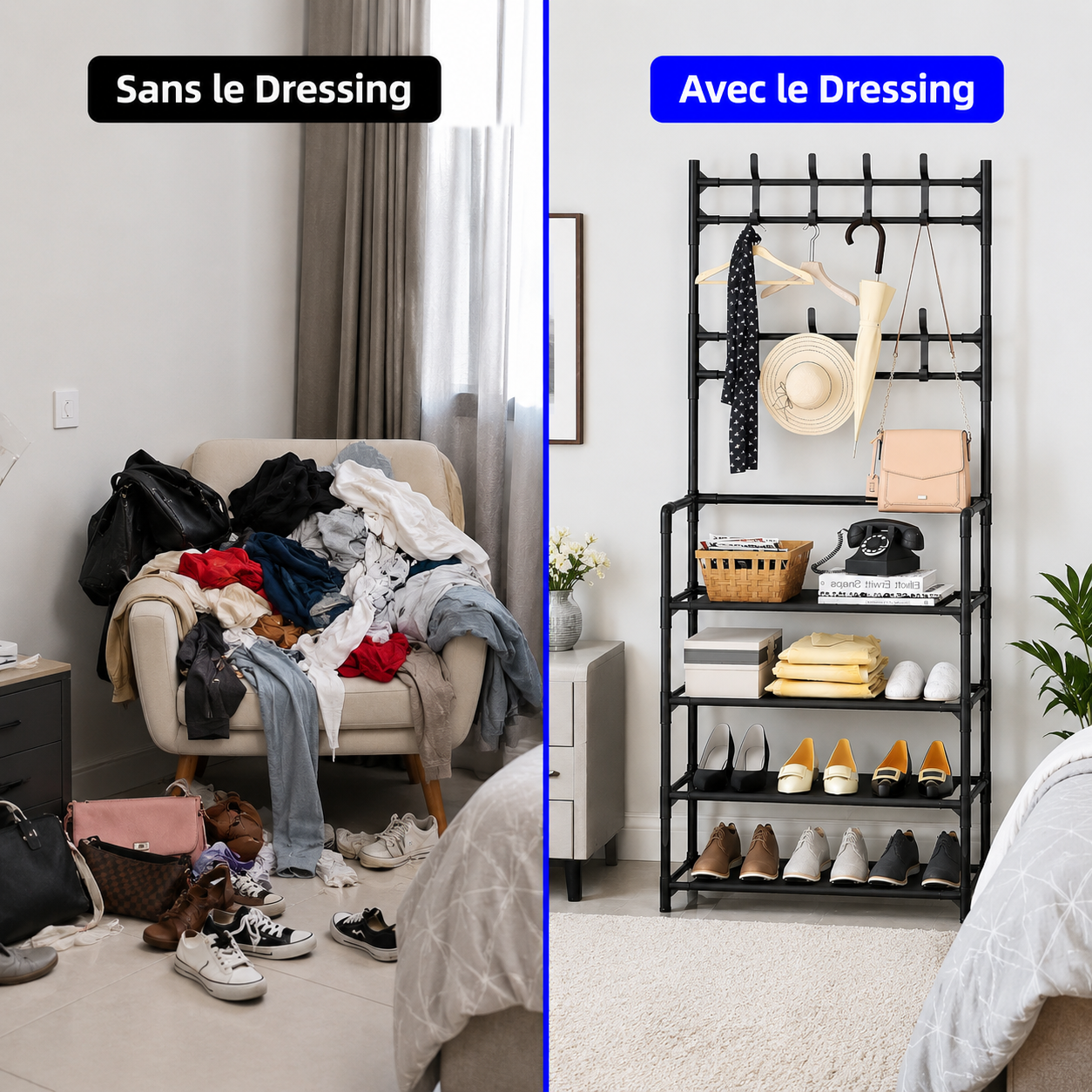 Dressing Multi-Rangement™ – Pour vêtements, chaussures, sacs et accessoires