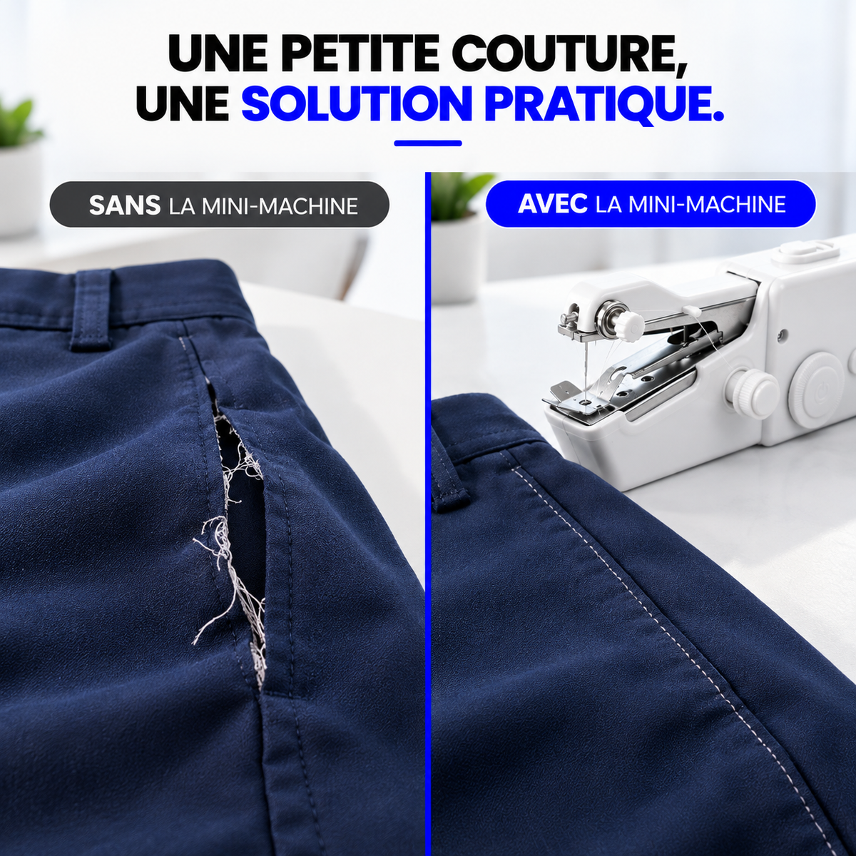 Mini Machine à Coudre Portable™ – Réparez Vos Vêtements Facilement