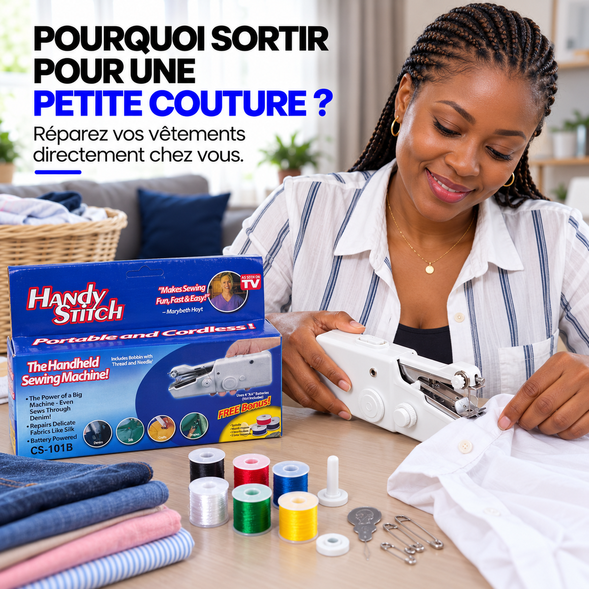 Mini Machine à Coudre Portable™ – Réparez Vos Vêtements Facilement