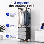 Dressing compact multifonction — Rangez vos vêtements, chaussures, sans encombrer