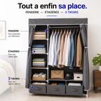 Dressing Grande Capacité™ avec Penderie, Étagères & 3 Tiroirs