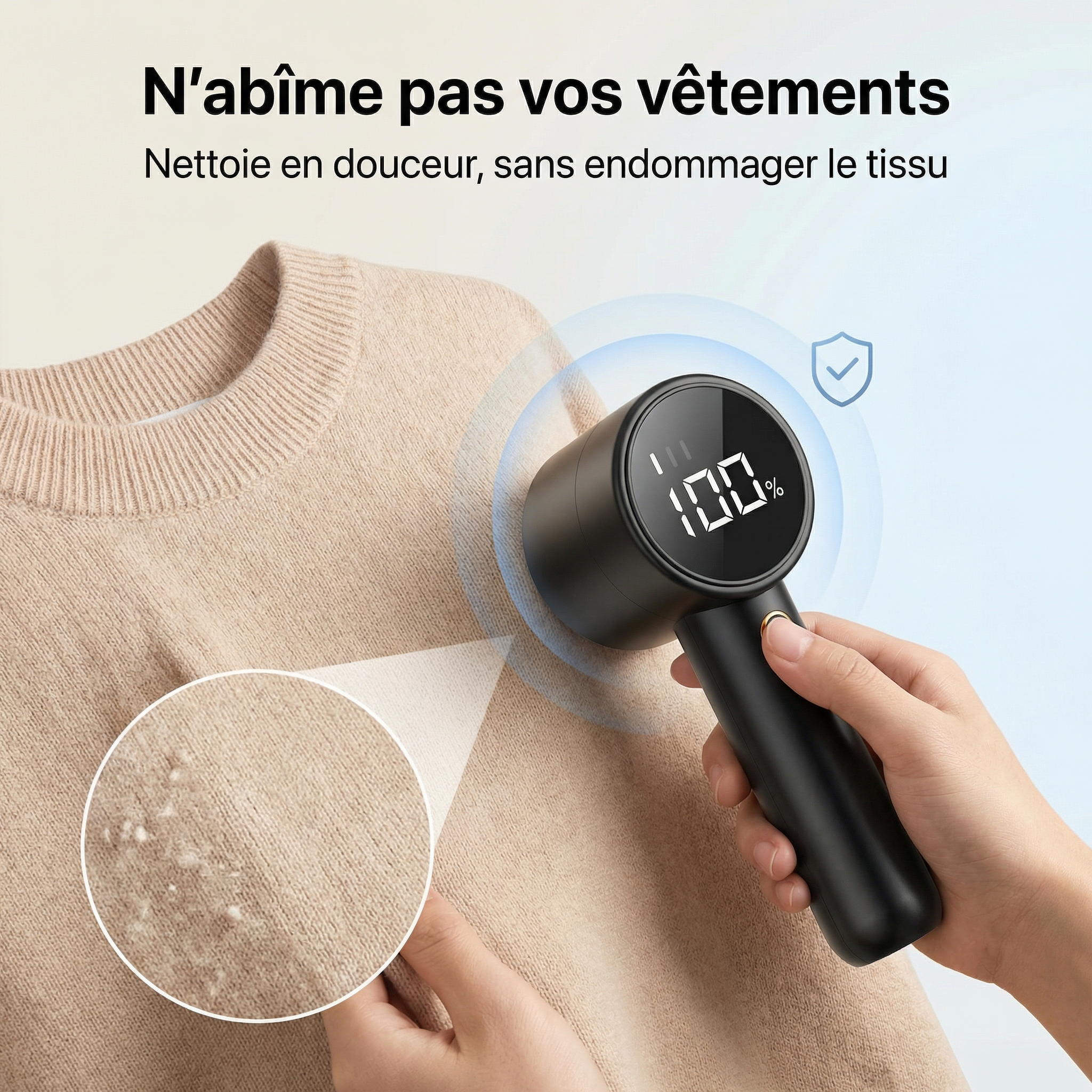 Rasoir Anti-Bouloches Électrique – Redonne Vie à Vos Vêtements en 30s