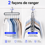 Lot de 05 Cintres Rotatif – Gagnez de l'espace !