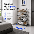 Étagère à Chaussures Gain de Place 4 Niveaux™