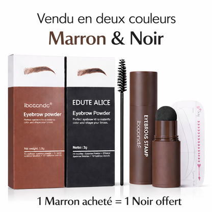 Kit Tampon à Sourcils Pro – Résultat Naturel (Couleurs Marron & Noir)