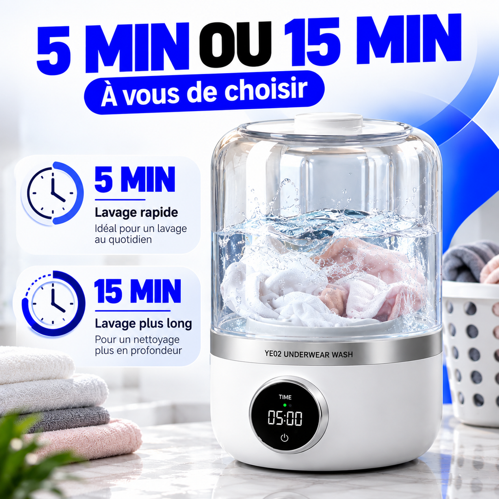 Mini Machine à Laver Portable™ – Lavez vos sous-vêtements sans effort