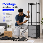 Dressing compact multifonction — Rangez vos vêtements, chaussures, sans encombrer
