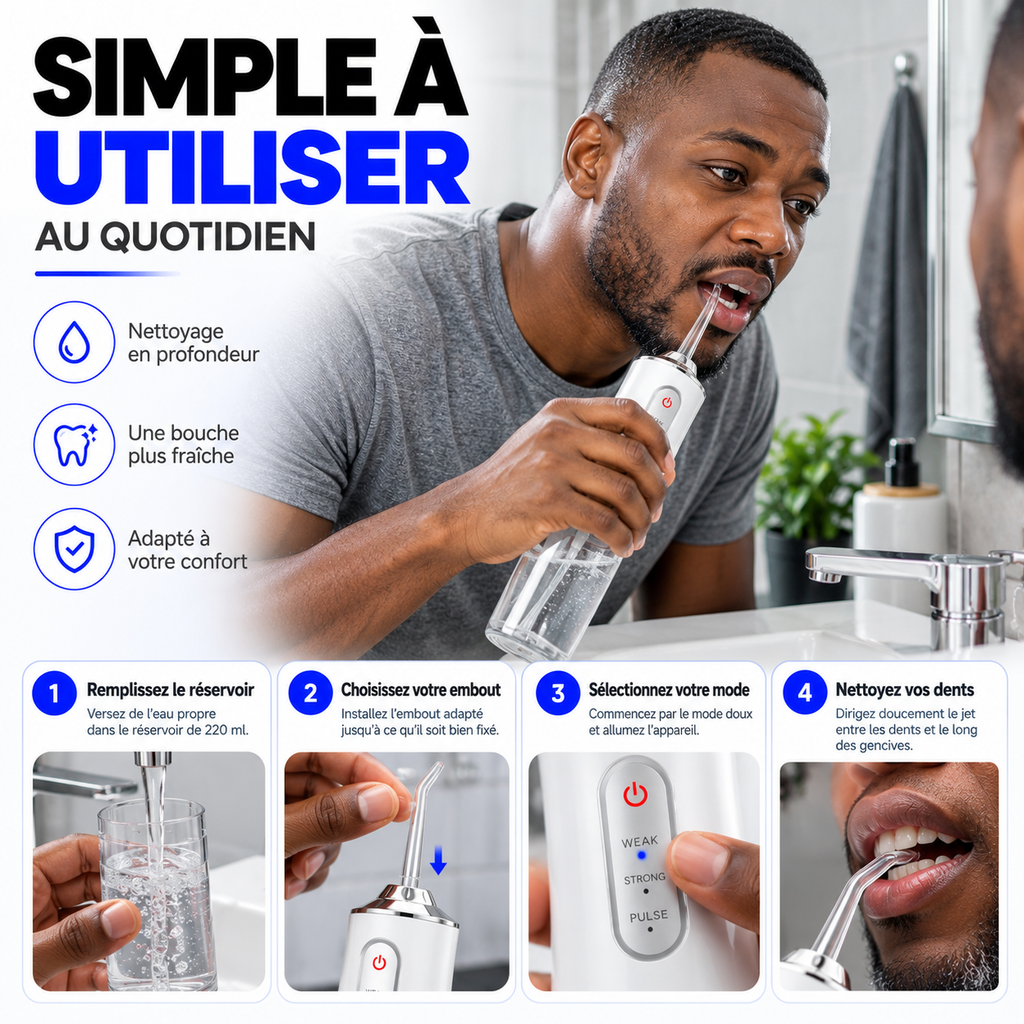 Irrigateur Dentaire - Nettoyez vos dents comme chez le dentiste