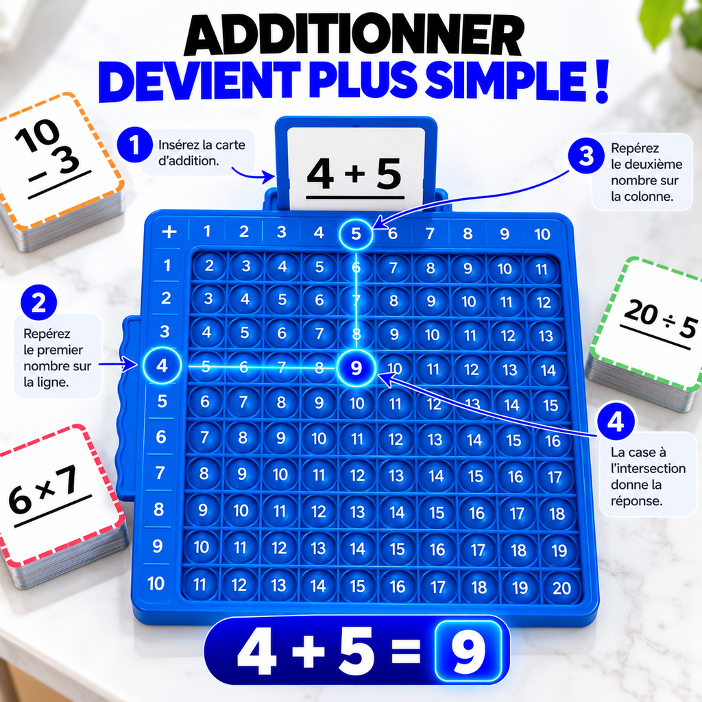 Jeu Éducatif Maths 4-en-1™ – Apprendre à Calculer en S'amusant