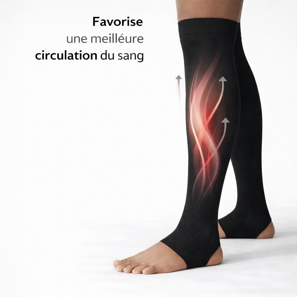 Chaussettes Anti-Fatigue – Réduit les gonflements, lourdeurs et fatigue des jambes